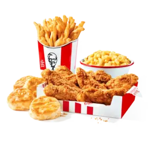 KFC 8 pc. Tenders Meal: 8 Original Recipe tenders, 2 large sides, 4 biscuits, 4 dipping sauces