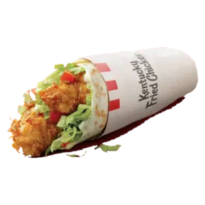 KFC Classic Chicken Wrap: Original Recipe tender, pickles, mayo, warm flour tortilla