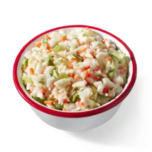 KFC Coleslaw: shredded cabbage, carrots, onion, sweet cole slaw dressing
