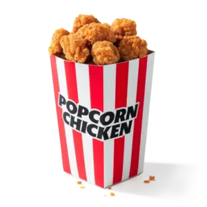 KFC Popcorn Chicken: Popcorn Chicken, 6 oz box, dipping sauce